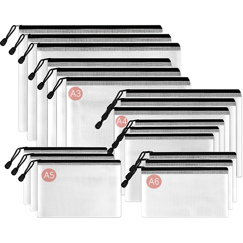 Mesh Zipper Storage Bag Docume - Portfolio Folder Zip recension och pris