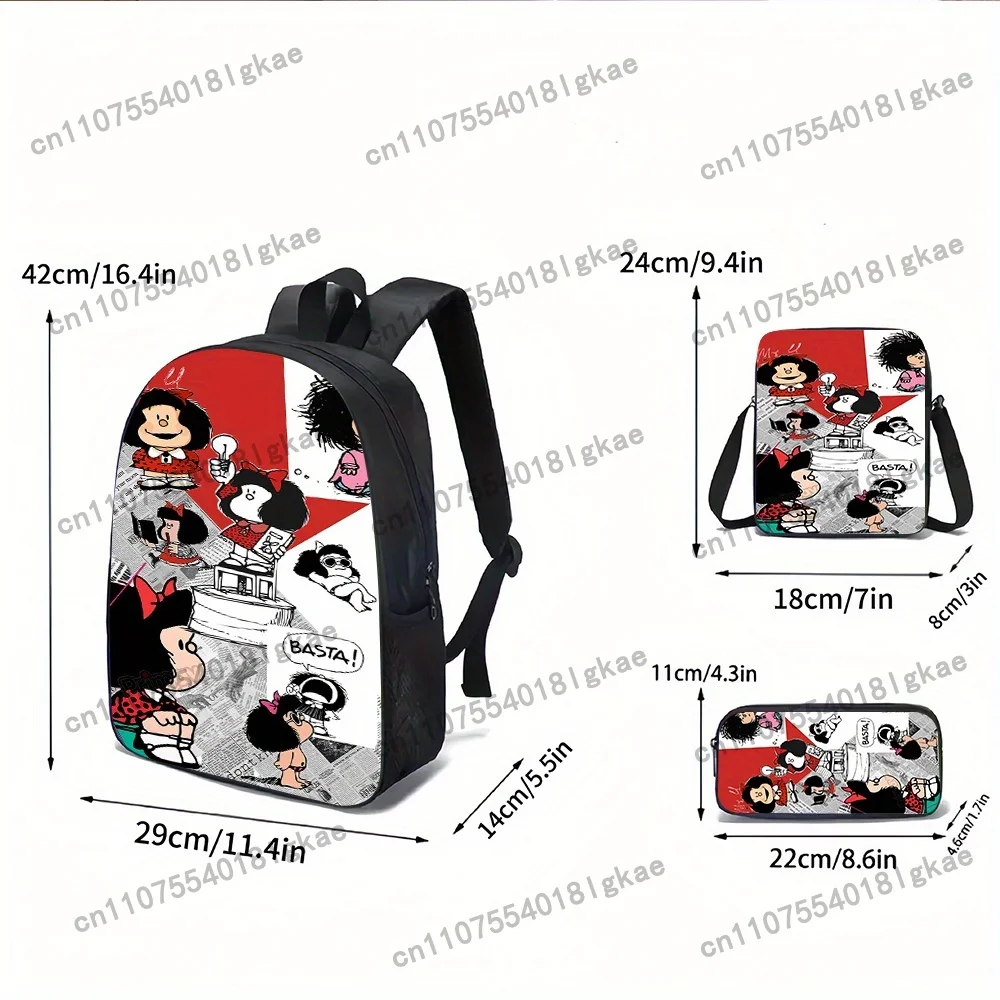 MAFALDA Three-Piece Backpack S - Pencil Case Large recension och pris