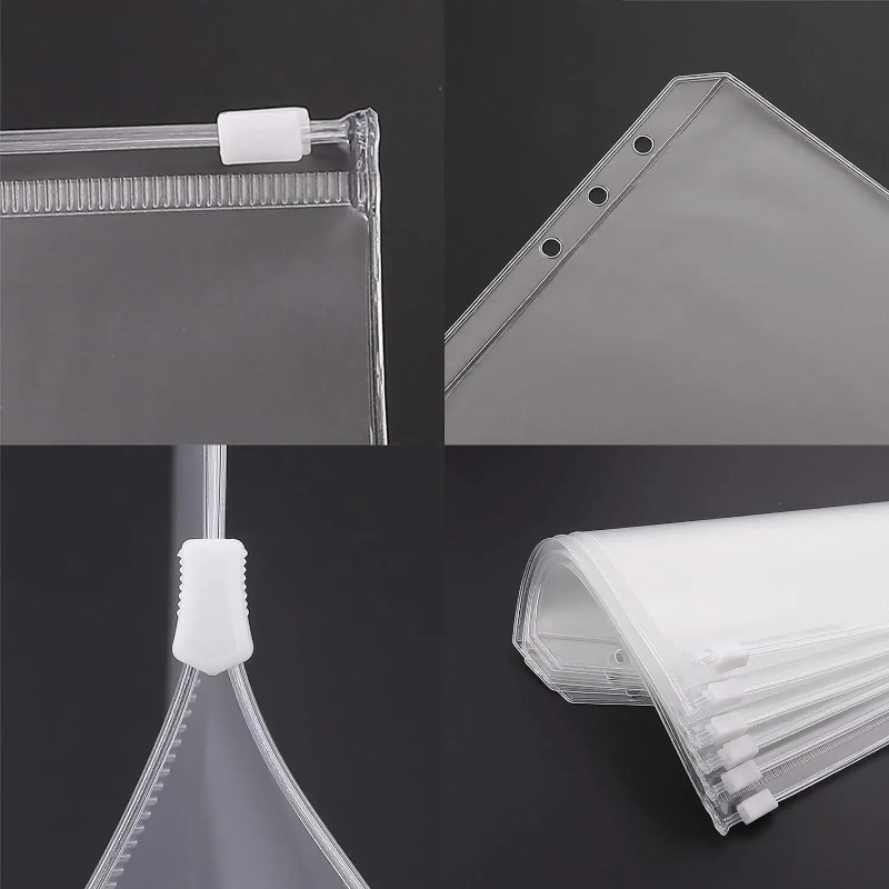 10PCS PVC Binder Pocket Cash E - Portfolio Folder Zip recension och pris