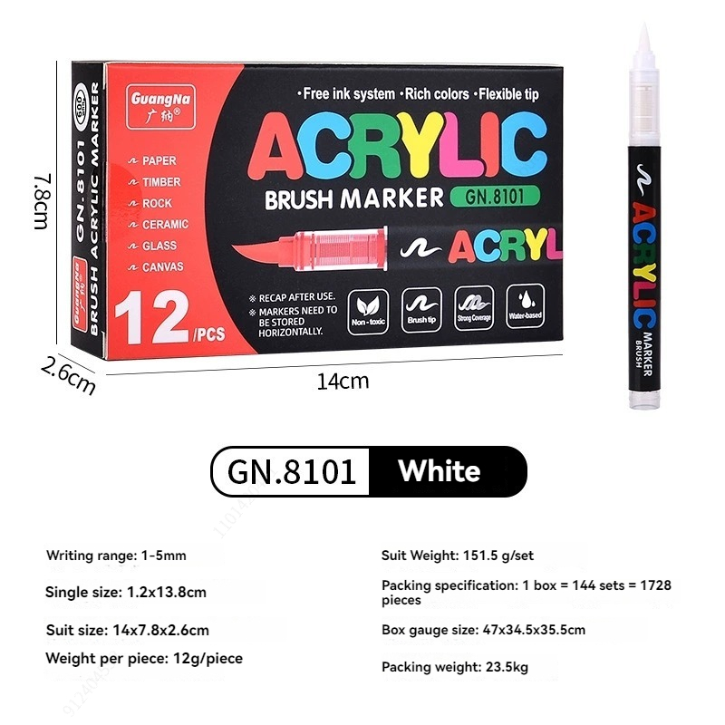 12 Pcs Black/White Premium Sof - Whiteboard Marker Set recension och pris
