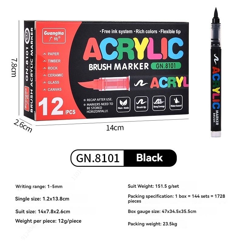 12 Pcs Black/White Premium Sof - Whiteboard Marker Set recension och pris