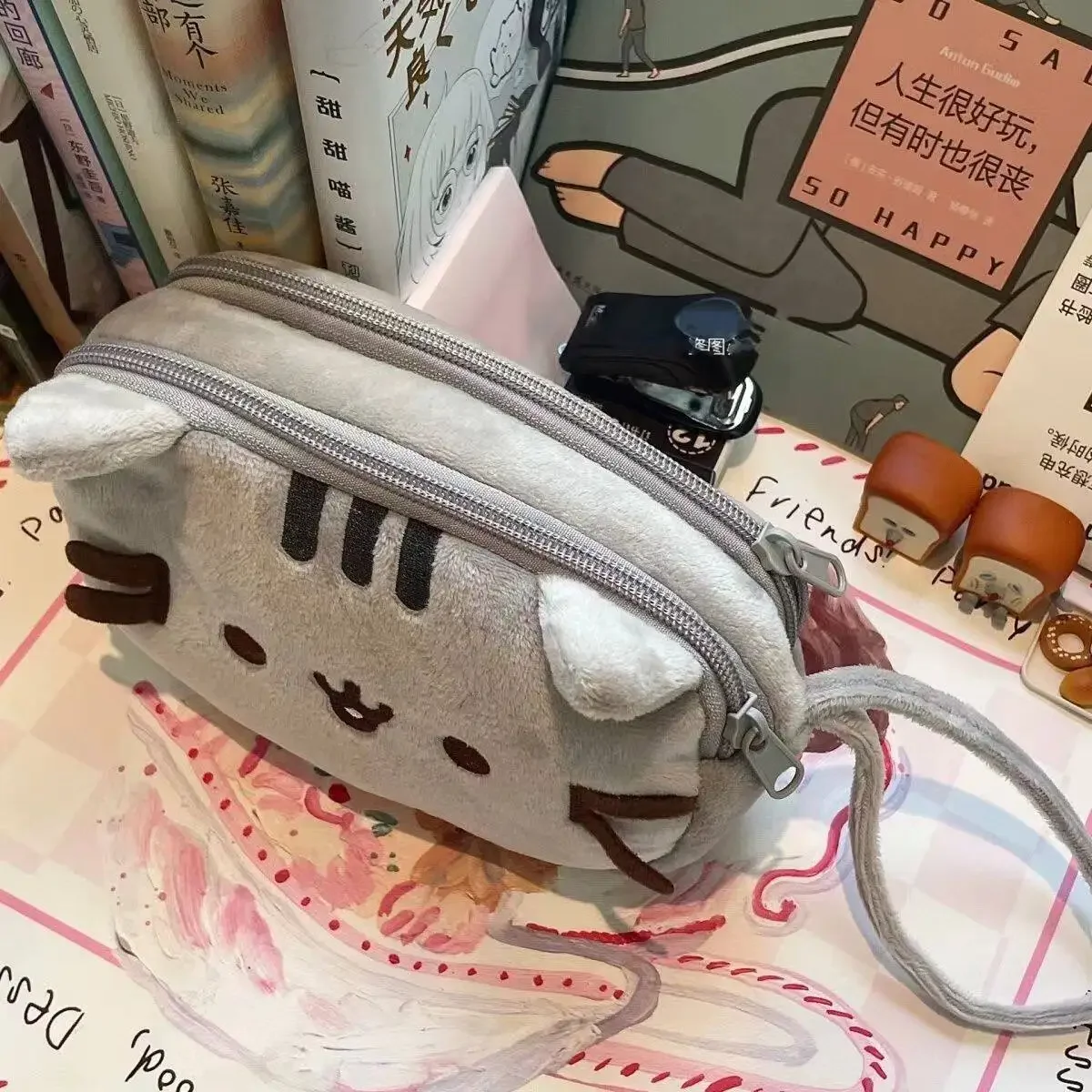 Kawaii Pusheen Fat Cat Cartoon - Pencil Case Large recension och pris