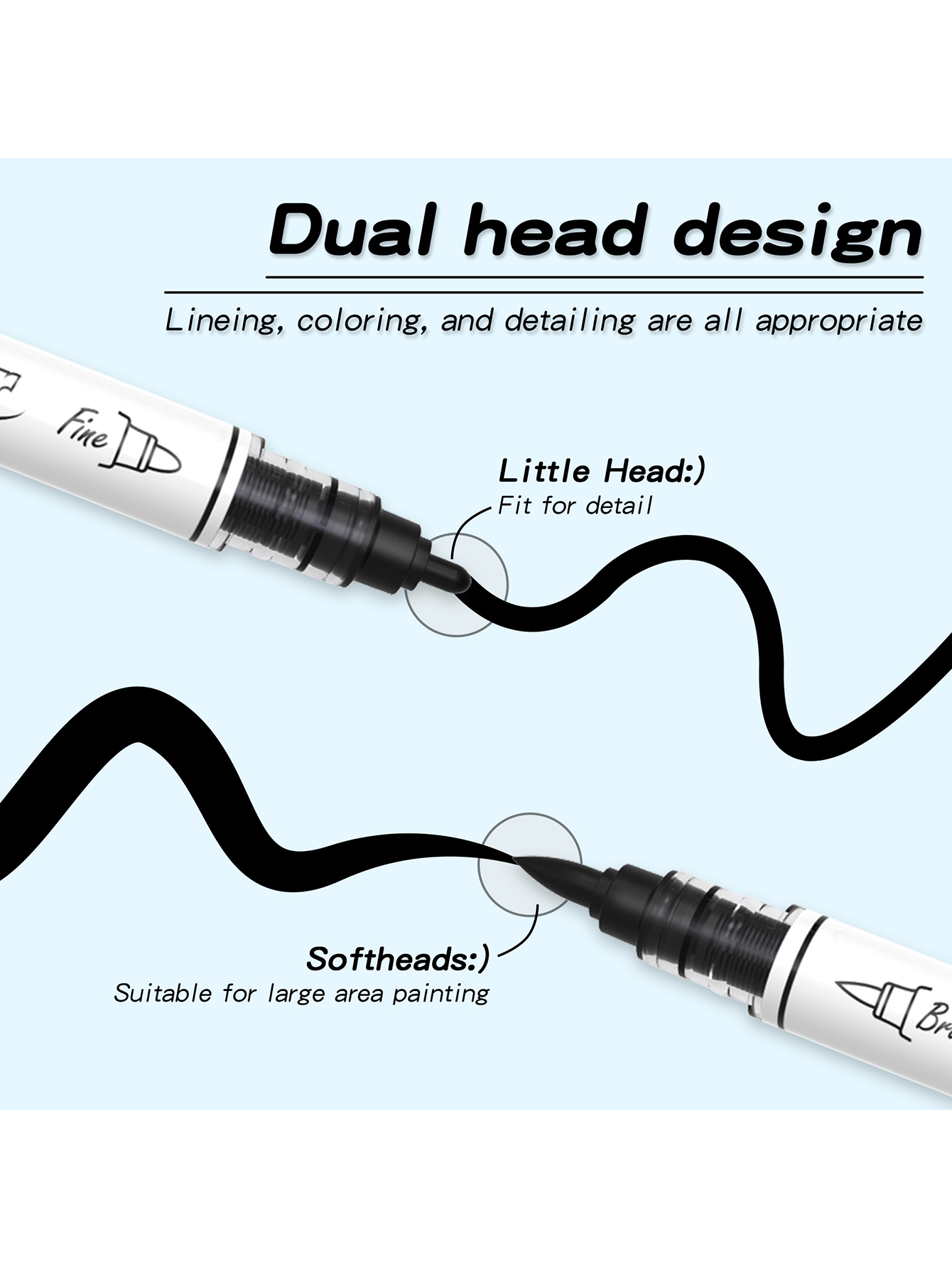 Black/White Large Capacity Dua - Whiteboard Marker Set recension och pris