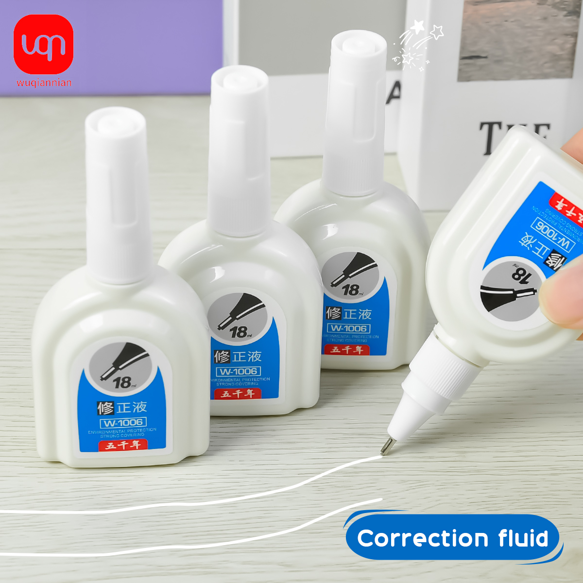 WQN-1/3/6PCS Simple White Corr - Correction Fluid White recension och pris